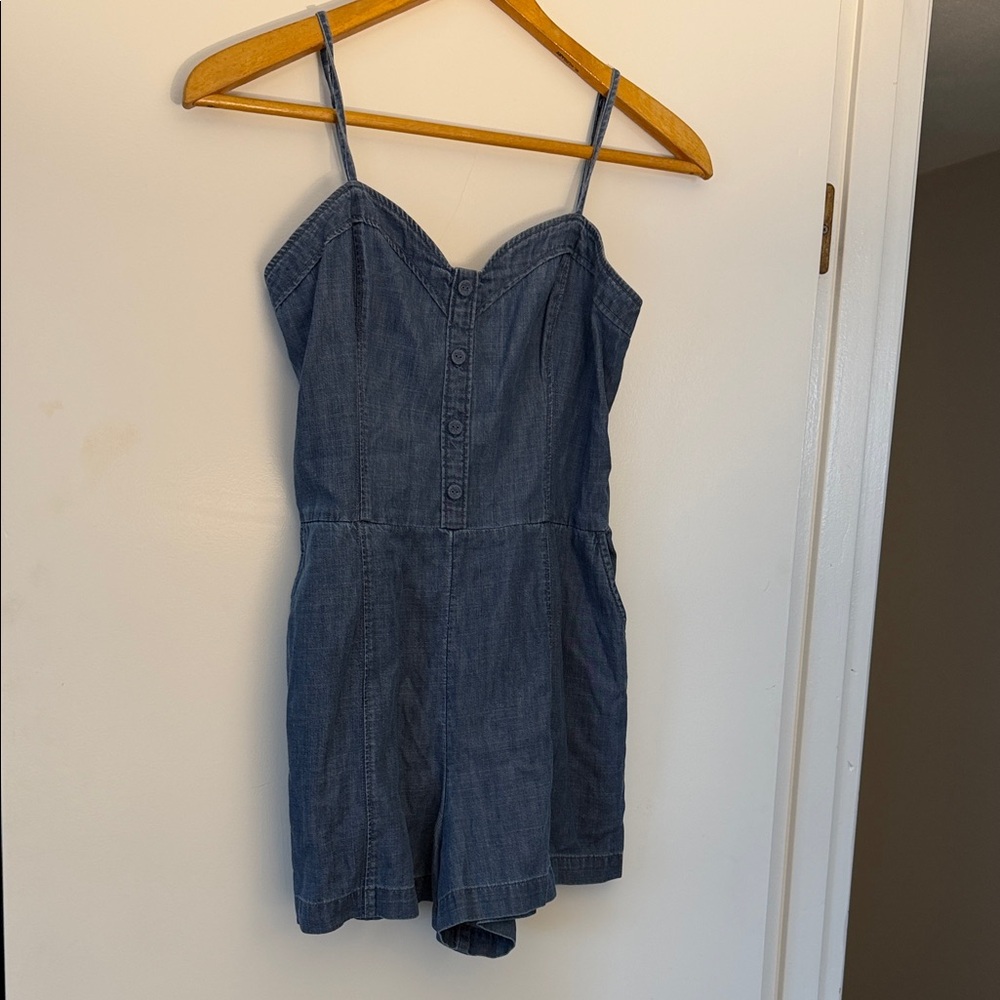 Abercrombie & Fitch Denim Blue Romper
